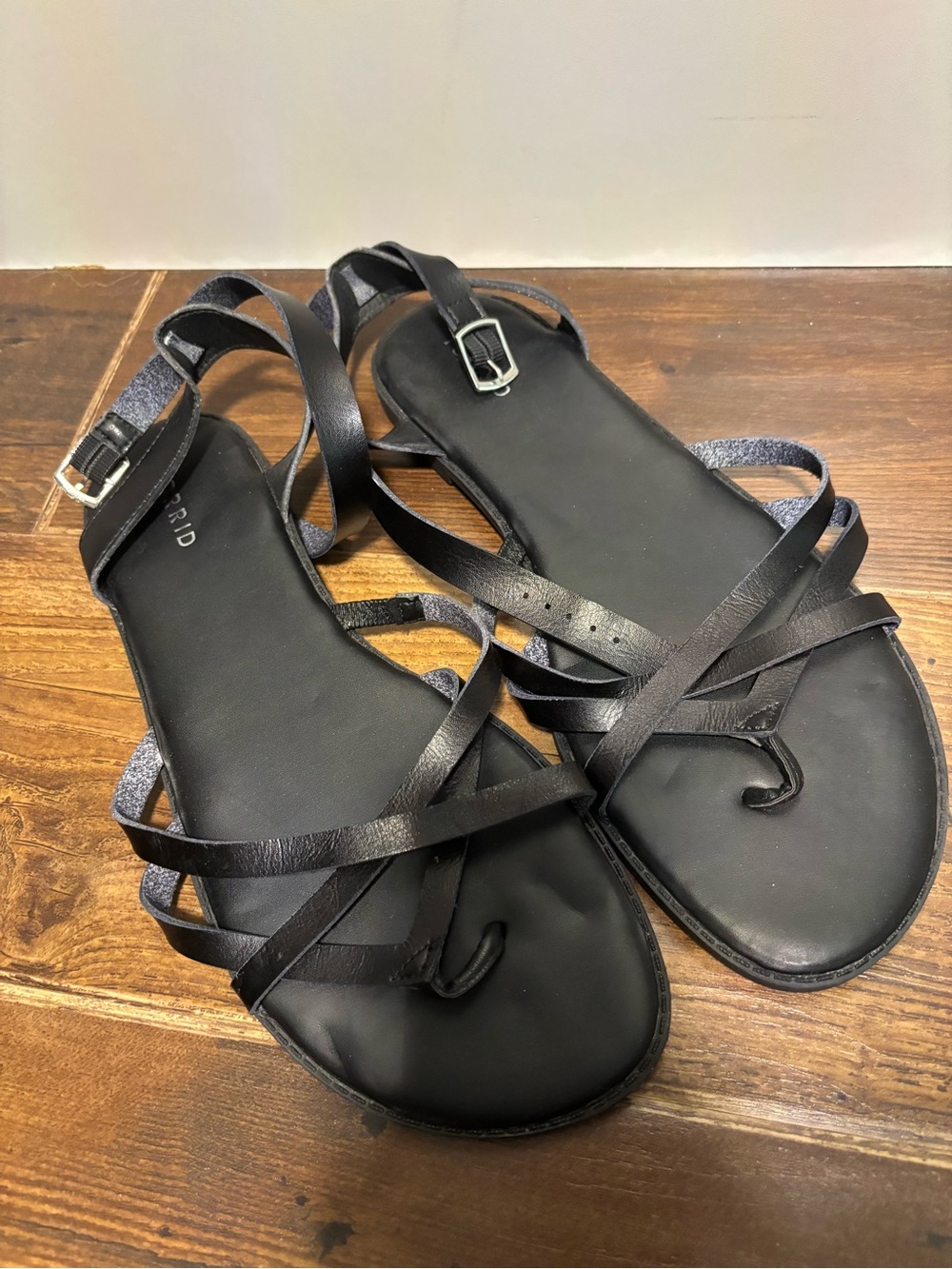 torrid Black Strappy Toe-Loop Sandals